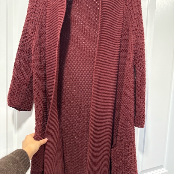 Lucky Brand Deep Red Cardigan Sweater - Picture 2 of 5